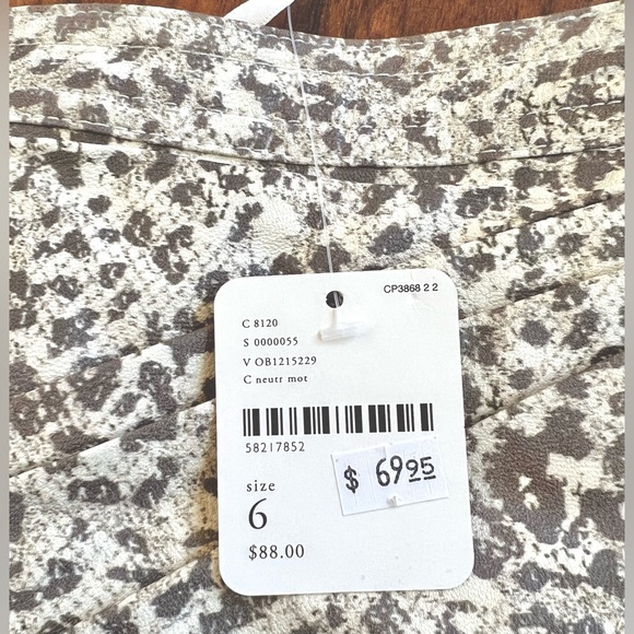 NWT - Free People Fake Out Leopard Print Wrap Skirt (Sz 6) - Picture 5 of 6